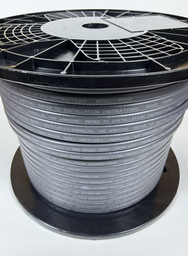 8 Watt Fluoropolymer Jacket Hazardous Location Heat Trace Cable spool