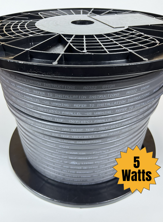 500 ft. Self-Regulating Heat Trace Cable - 5 watts per foot, 120 volts or 208-277 volts